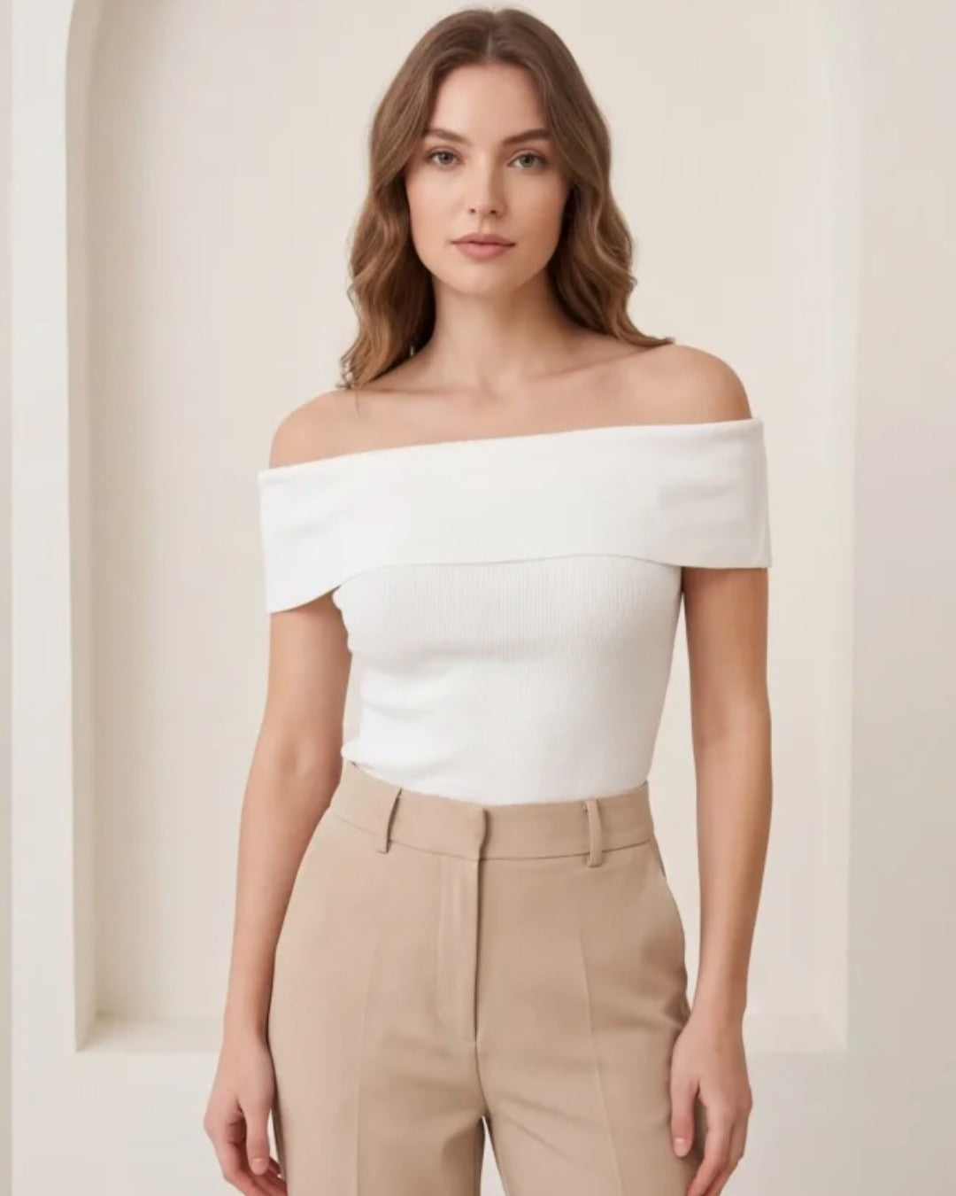 Off-Shoulder Sculpt Top
