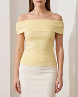 Off-Shoulder Sculpt Top
