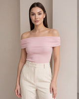 Off-Shoulder Sculpt Top