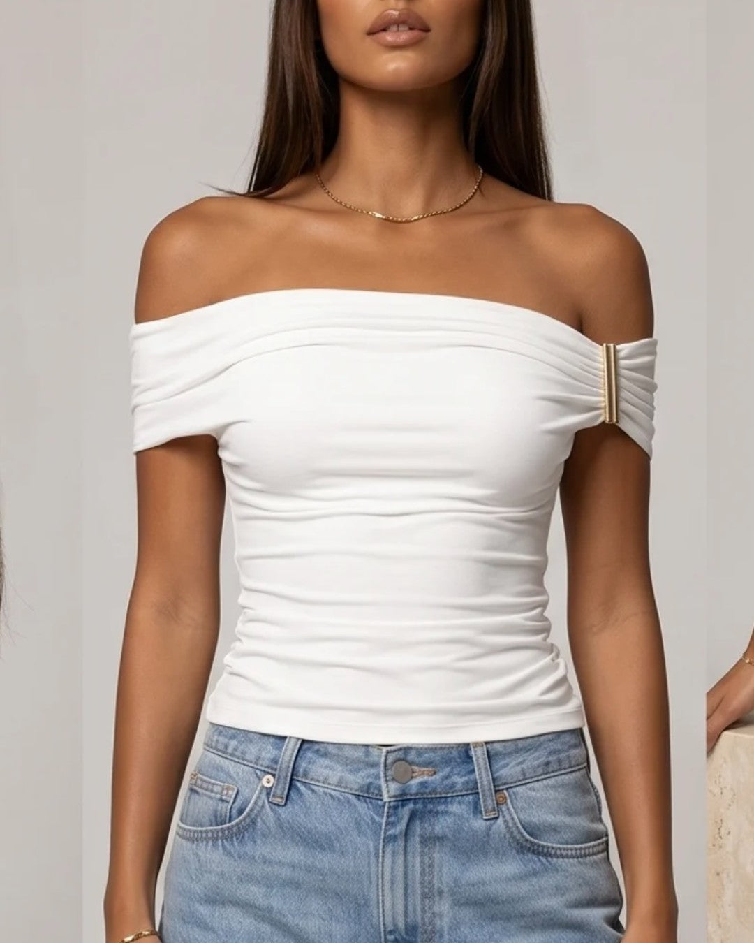 Off-Shoulder Sculpt Top