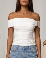 Off-Shoulder Sculpt Top