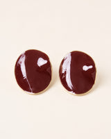 Ombre Tortoiseshell Gold-Cap Hoops