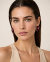 Ombre Tortoiseshell Gold-Cap Hoops