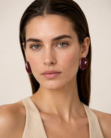 Ombre Tortoiseshell Gold-Cap Hoops