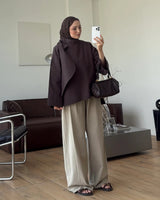 Oversized Scarf-Tie Shirt + Belt