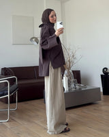 Oversized Scarf-Tie Shirt + Belt