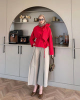 Oversized Scarf-Tie Shirt + Belt