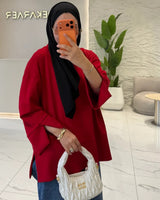 Oversized Side-Slit Sweatshirt