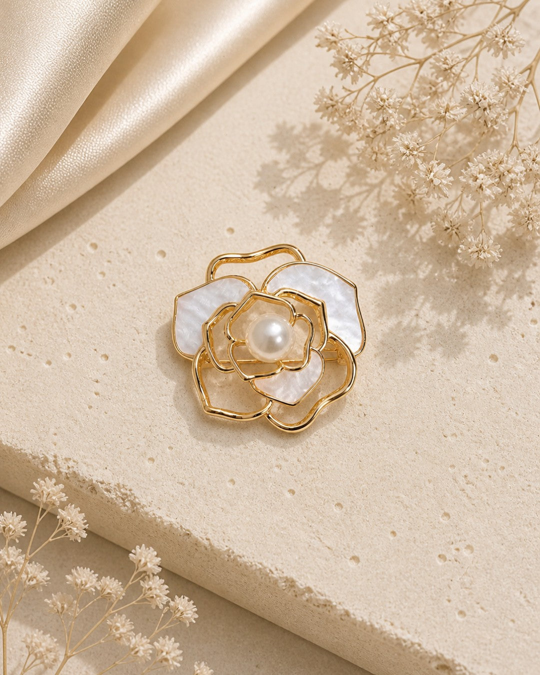 Pearl Flower Brooch
