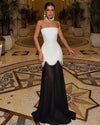 Pearl Strapless Gown Dress