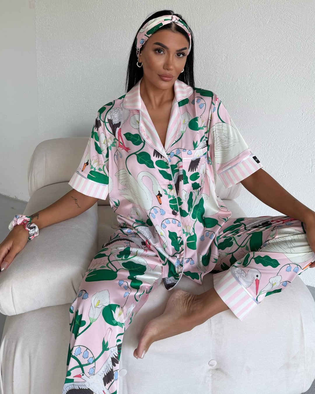 Pink Lotus Pajama Set