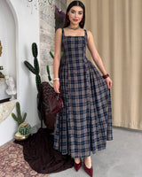 Plaid Midi Dress
