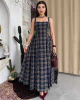 Plaid Midi Dress