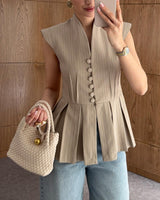 Pleated Vest Top