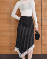 Polka Dot Lace Skirt