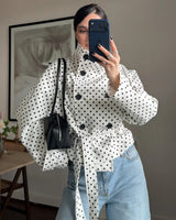 Polka Dot Statement Blazer Jacket