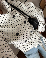 Polka Dot Statement Blazer Jacket