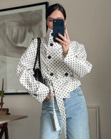 Polka Dot Statement Blazer Jacket
