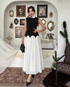 Polka Flow Contrast Dress