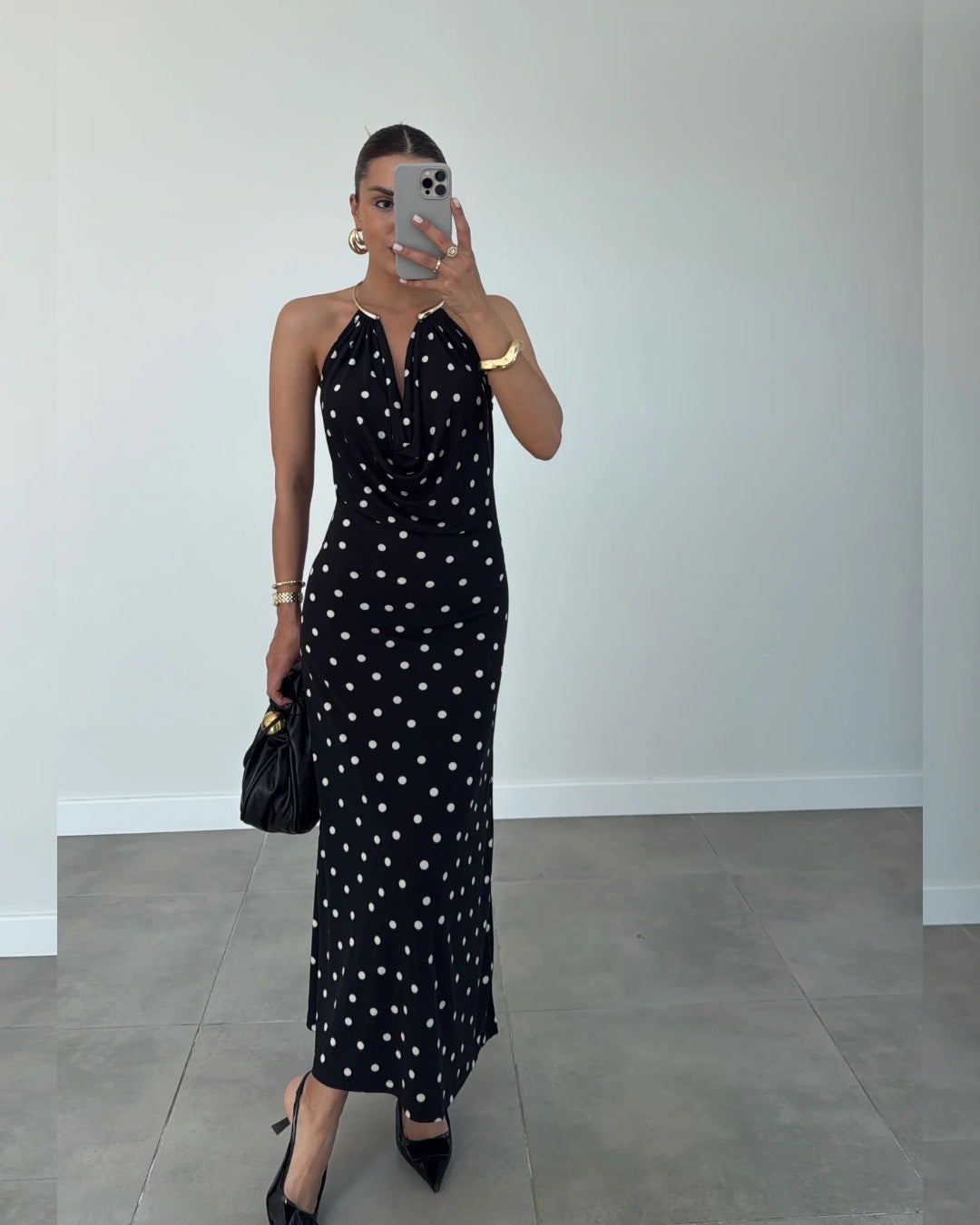 Polka Halter Dress