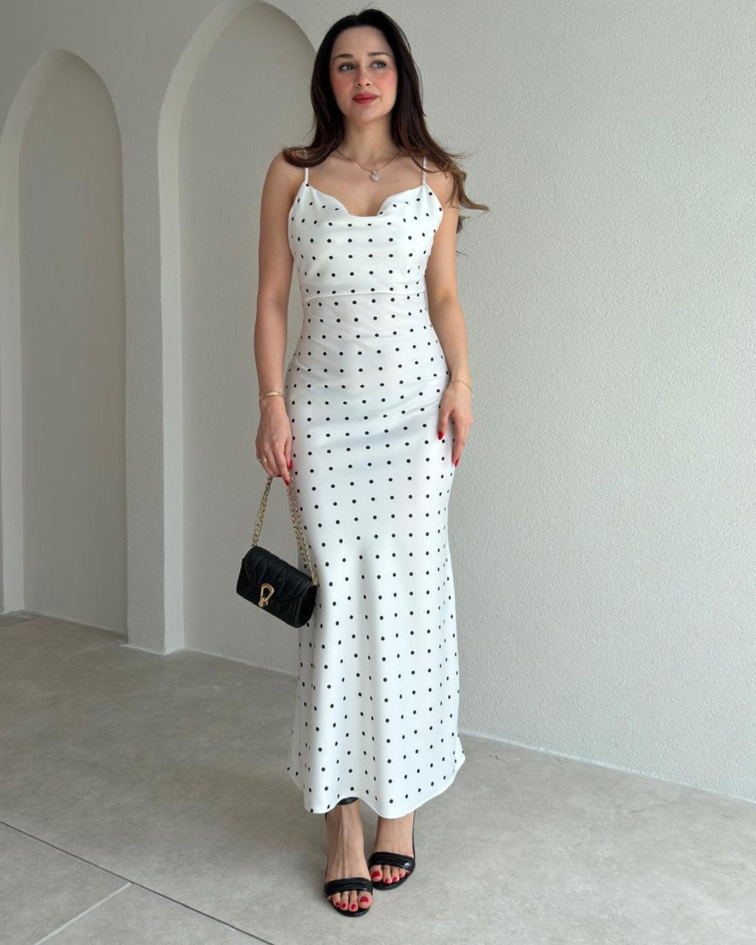 Polka Satin Dress