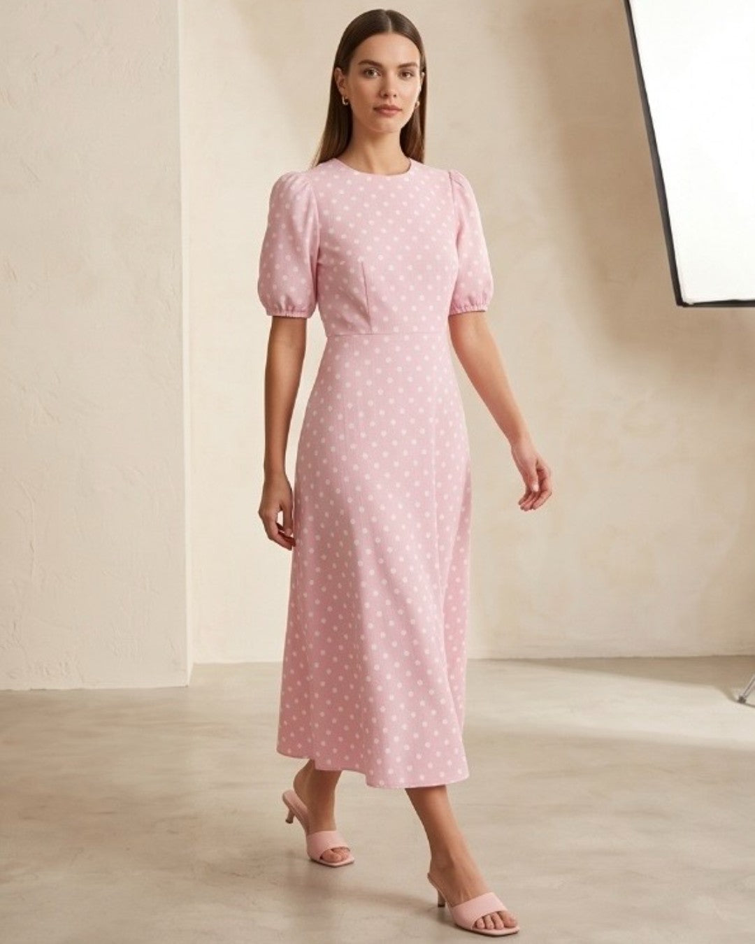 Polka Summer Midi Dress