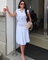 Powder Blue Pinstripe Set
