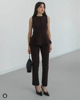 Refined Peplum Suit Set