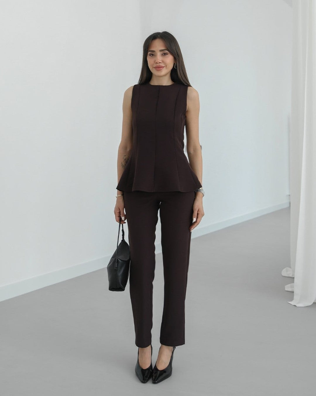 Refined Peplum Suit Set