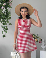 Retro Picnic Mini Dress