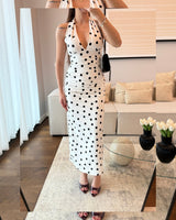 Retro Polka Midi Dress