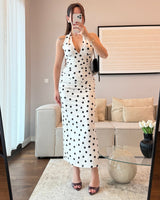 Retro Polka Midi Dress