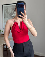 Ring Detail Halter Neck Top