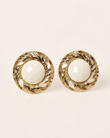 Rope-Frame Cabochon Studs