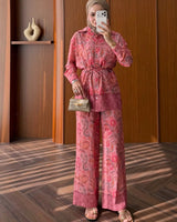 Rosé Paisley Set + Belt