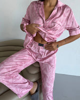 Rosé Satin Pajama
