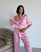 Rosé Satin Pajama
