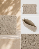 Rosette Textured Clutch