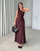 Rosso Satin Dress