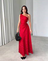 Rosso Satin Dress