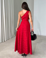 Rosso Satin Dress