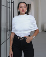 Ruched Cape Top