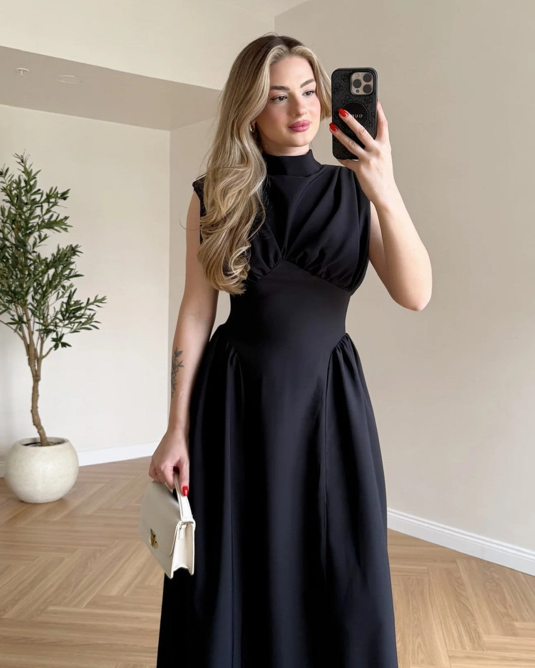 Ruched Midi Dress