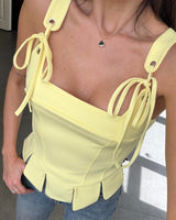 Ruffle Detail Contour Top