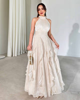 Ruffle Flow Maxi Dress + Belt