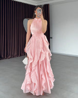 Ruffle Flow Maxi Dress + Belt