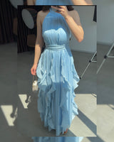 Ruffle Flow Maxi Dress + Belt