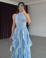 Ruffle Flow Maxi Dress + Belt
