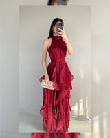 Ruffle Flow Maxi Dress + Belt