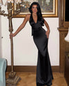 Satin Halter Gown Dress